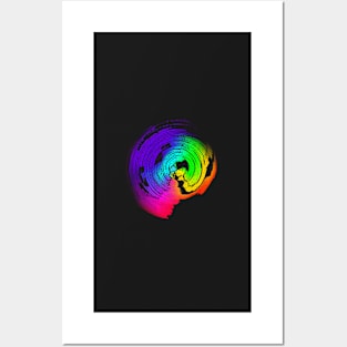 whirl rainbow Posters and Art